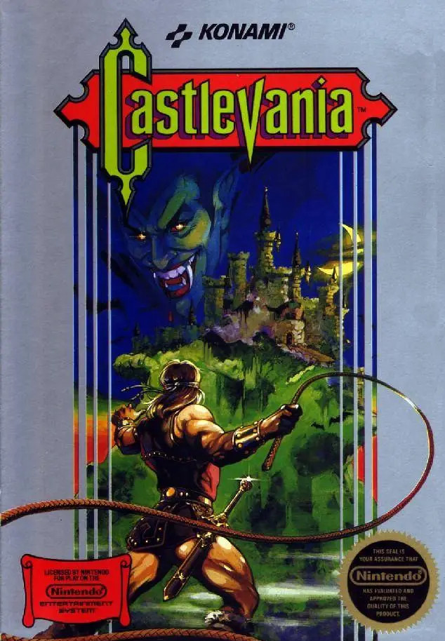 Arte da caixa do primeiro Castlevania