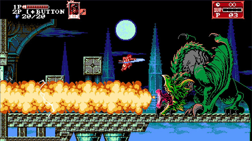 Bloodstained: Curse of the Moon é um game que segue a linha classicvania.