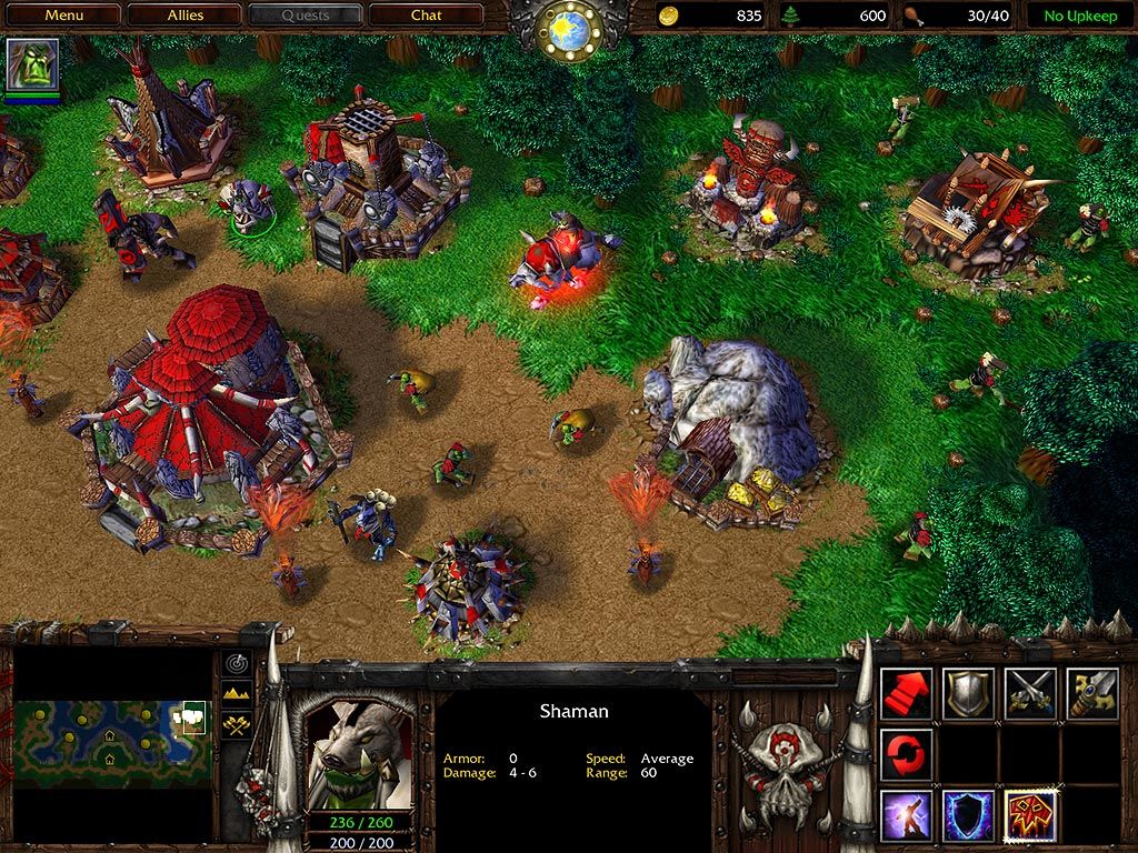 Warcratf tras cenários mais coloridos acompanhado o avanço gráfico da época, e trazendo mais uma vez batalhas épicas com a ajuda do Battle.net
