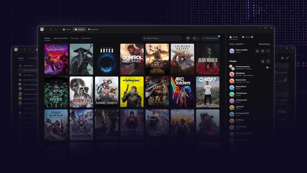 O novo beta do launcher da Epic Games também roda no linux e com save na nuvem para alguns jogos